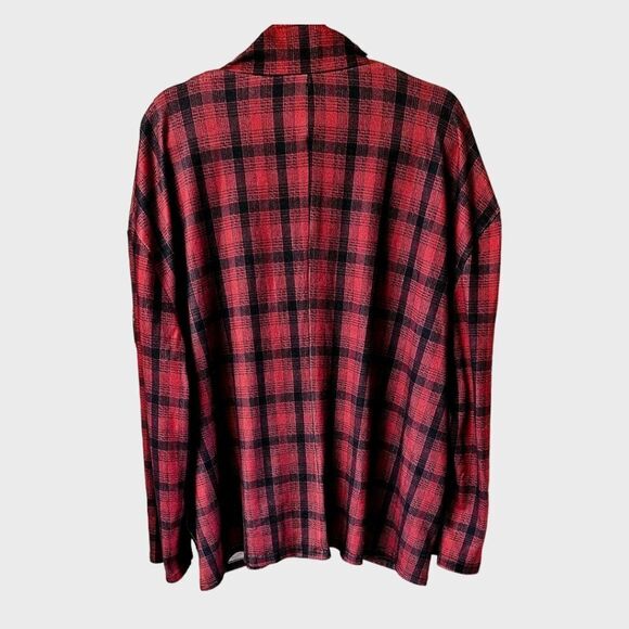 REBORN NEW Plus size plaid warm stylish long sleeve front zip pullover top 3X - Picture 10 of 15